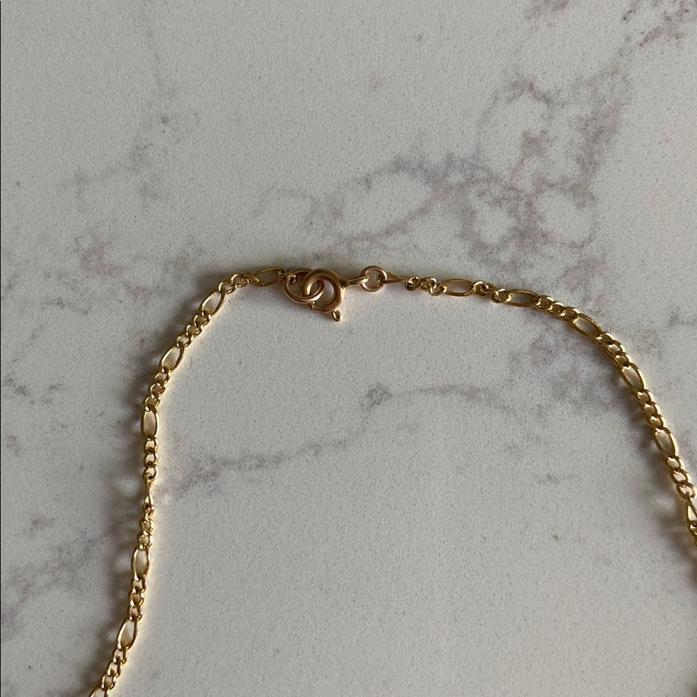 LVC Jewelry โข Yellow Gold Plated Necklace with Evil Eye Charm - Picture 6 of 11